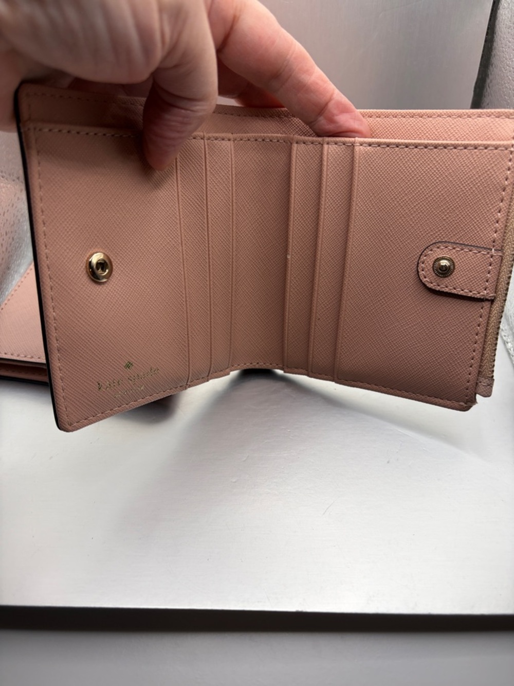 Kate Spade lot of two. Passport holder (new) and bifold wallet (like new) - Picture 9 of 11